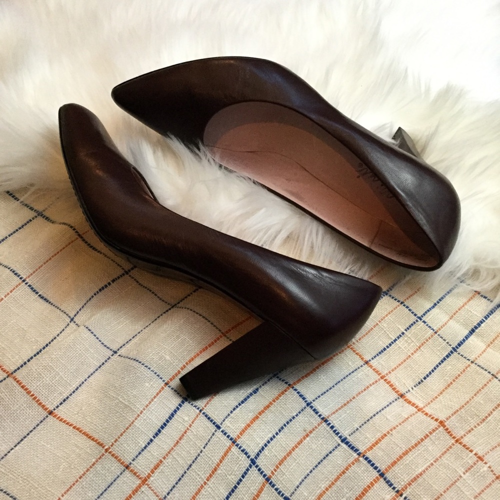 BELLINI PERU BROWN LEATHER HEELS SHOES 11M